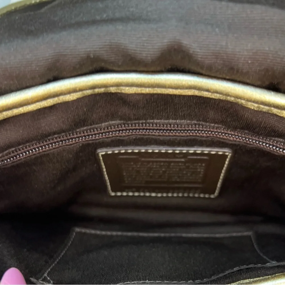 Coach Signature Penny Flap Shoulder Bag with Scarf - Vintage
